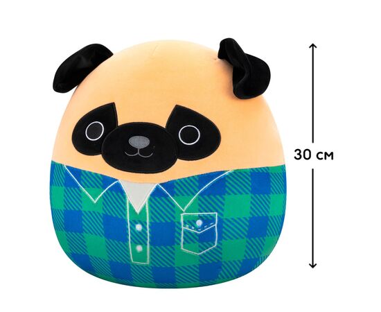 Мягкая игрушка Squishmallows Мопс Принц 30 см (SQCR06622), изображение 2 Мягкая игрушка Squishmallows Мопс Принц 30 см (SQCR06622), изображение 2