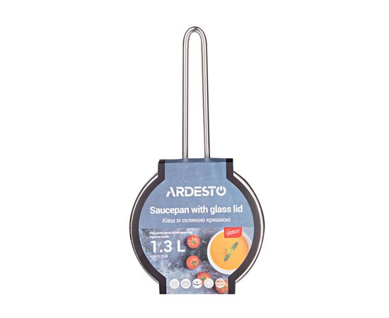 Ковш Ardesto Gemini Liguria, 1.3л, нержавіюча сталь (AR4313GB), изображение 3 Ковш Ardesto Gemini Liguria, 1.3л, нержавіюча сталь (AR4313GB), изображение 3