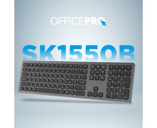 Клавиатура OfficePro SK1550 Wireless Black (SK1550B), изображение 4 Клавиатура OfficePro SK1550 Wireless Black (SK1550B), изображение 4
