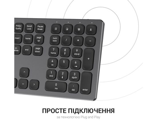 Клавиатура OfficePro SK1550 Wireless Black (SK1550B), изображение 9 Клавиатура OfficePro SK1550 Wireless Black (SK1550B), изображение 9