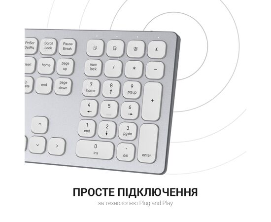Клавиатура OfficePro SK1550 Wireless White (SK1550W), изображение 10 Клавиатура OfficePro SK1550 Wireless White (SK1550W), изображение 10