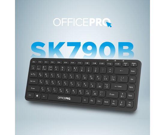 Клавиатура OfficePro SK790B Wireless/Bluetooth Black (SK790B), изображение 5 Клавиатура OfficePro SK790B Wireless/Bluetooth Black (SK790B), изображение 5