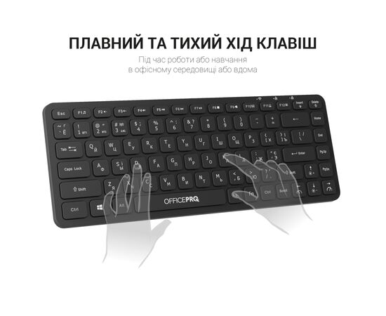 Клавиатура OfficePro SK790B Wireless/Bluetooth Black (SK790B), изображение 8 Клавиатура OfficePro SK790B Wireless/Bluetooth Black (SK790B), изображение 8