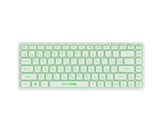 Клавиатура OfficePro SK790W Wireless/Bluetooth White (SK790W), изображение 2 Клавиатура OfficePro SK790W Wireless/Bluetooth White (SK790W), изображение 2