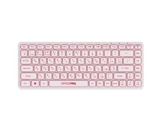 Клавиатура OfficePro SK790W Wireless/Bluetooth White (SK790W), изображение 3 Клавиатура OfficePro SK790W Wireless/Bluetooth White (SK790W), изображение 3