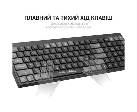 Клавіатура OfficePro SK985B Wireless/Bluetooth Black (SK985B), зображення 8 Клавіатура OfficePro SK985B Wireless/Bluetooth Black (SK985B), зображення 8
