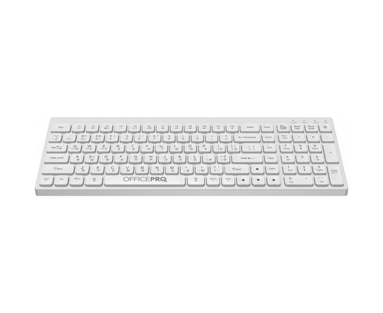 Клавиатура OfficePro SK985W Wireless/Bluetooth White (SK985W), изображение 2 Клавиатура OfficePro SK985W Wireless/Bluetooth White (SK985W), изображение 2