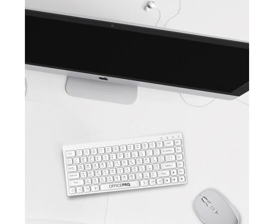 Клавіатура OfficePro SK955W Wireless/Bluetooth White (SK955W), зображення 6 Клавіатура OfficePro SK955W Wireless/Bluetooth White (SK955W), зображення 6