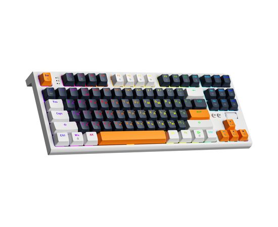 Клавиатура OfficePro MK180W Hot-Swap Red Swich RGB USB UA White (MK180W), изображение 3 Клавиатура OfficePro MK180W Hot-Swap Red Swich RGB USB UA White (MK180W), изображение 3