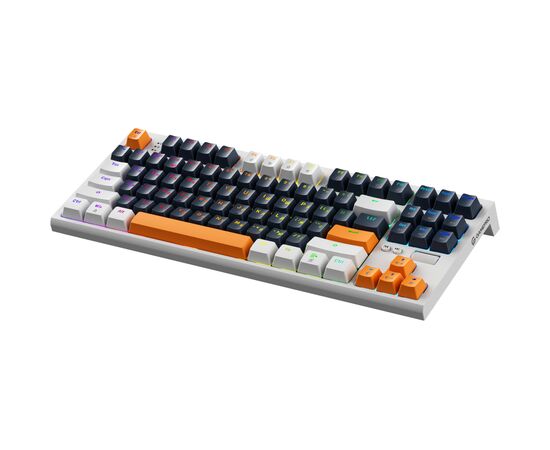 Клавиатура OfficePro MK180W Hot-Swap Red Swich RGB USB UA White (MK180W), изображение 4 Клавиатура OfficePro MK180W Hot-Swap Red Swich RGB USB UA White (MK180W), изображение 4