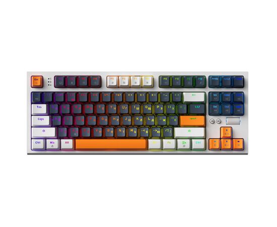 Клавиатура OfficePro MK180W Hot-Swap Red Swich RGB USB UA White (MK180W)