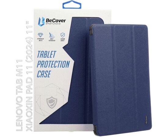 Чехол для планшета BeCover Soft Edge Lenovo Tab M11 (2024) TB-TB330FU/Xiaoxin Pad 11 (2024) 11" Deep Blue (712539), изображение 6 Чехол для планшета BeCover Soft Edge Lenovo Tab M11 (2024) TB-TB330FU/Xiaoxin Pad 11 (2024) 11" Deep Blue (712539), изображение 6