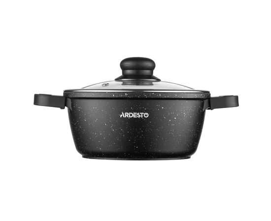 Кастрюля Ardesto Gemini Anzio, 1.8л, алюміній, чорний (AR2418GE), изображение 3 Кастрюля Ardesto Gemini Anzio, 1.8л, алюміній, чорний (AR2418GE), изображение 3