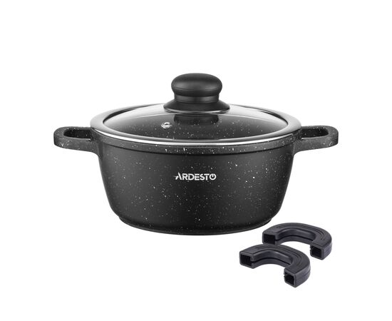 Кастрюля Ardesto Gemini Anzio, 1.8л, алюміній, чорний (AR2418GE), изображение 9 Кастрюля Ardesto Gemini Anzio, 1.8л, алюміній, чорний (AR2418GE), изображение 9