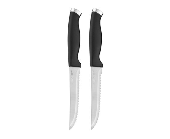 Набор ножей Ardesto Gemini Gourmet, 2 предмети, нержавіюча сталь, пластик, чорний (AR2102BL)