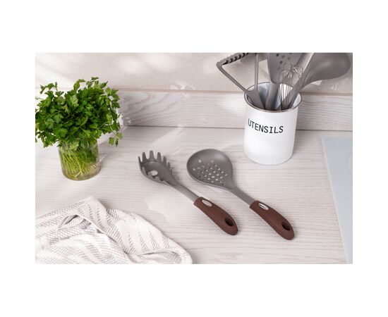 Ложка поварская Ardesto Gemini, 28см, нейлон, сіро-коричневий (AR2155PG), изображение 2