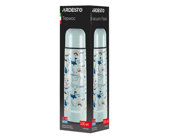 Термос Ardesto Magic 500мл, нержавіюча сталь, сірий (AR2650KMA), изображение 6 Термос Ardesto Magic 500мл, нержавіюча сталь, сірий (AR2650KMA), изображение 6