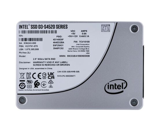 Накопитель SSD 2.5" 7.68TB D3-S4520 INTEL (SSDSC2KB076TZ01)