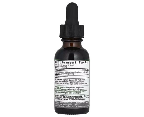 Травы Nature's Answer Одуванчик, экстракт корня без спирта, 2000 мг, Fluid Extract, Dande (NTA-00604), изображение 2 Травы Nature's Answer Одуванчик, экстракт корня без спирта, 2000 мг, Fluid Extract, Dande (NTA-00604), изображение 2