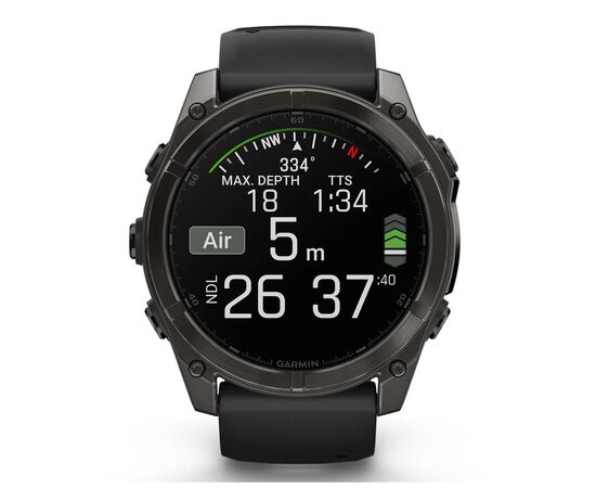 Смарт-часы Garmin fenix 8 51mm,AMOLED,Saph,CrbnGryTi/Blk,Blk/PebbleGryBnd (010-02905-21), изображение 8 Смарт-часы Garmin fenix 8 51mm,AMOLED,Saph,CrbnGryTi/Blk,Blk/PebbleGryBnd (010-02905-21), изображение 8