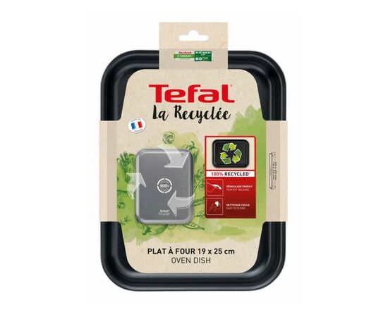 Форма для выпечки Tefal La Recyclee, прямокутна, 19x25см, алюміній, чорний (J5700553), изображение 5 Форма для выпечки Tefal La Recyclee, прямокутна, 19x25см, алюміній, чорний (J5700553), изображение 5