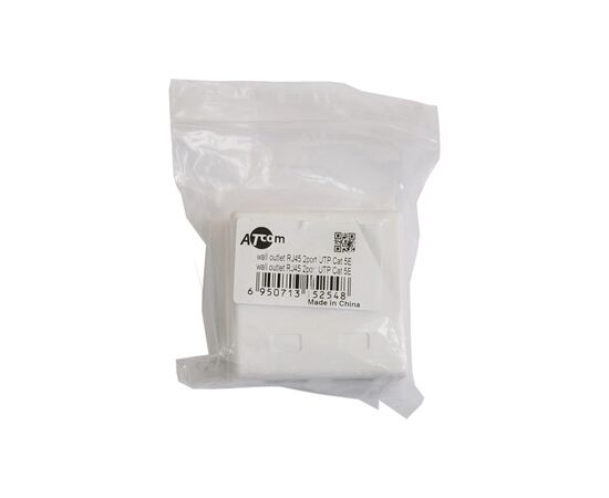 Компьютерная розетка Atcom RJ45 x2 UTP 5e (15254), изображение 2 Компьютерная розетка Atcom RJ45 x2 UTP 5e (15254), изображение 2
