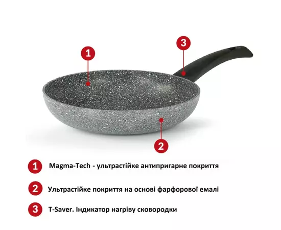 Сковорода Flonal Pietra Viva 26 см (PV8PB2670), изображение 7 Сковорода Flonal Pietra Viva 26 см (PV8PB2670), изображение 7