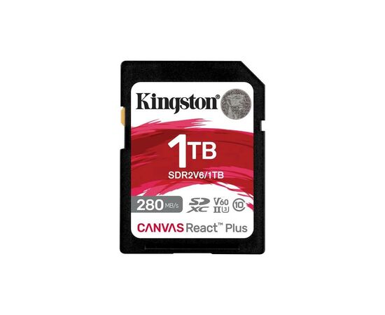 Карта памяти Kingston 1TB SDXC class 10 UHS-II U3 Canvas React Plus (SDR2V6/1TB)