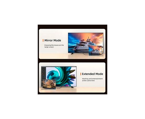 Кабель мультимедийный USB-C to HDMI 2.0m Cabletime (CA914258), изображение 4 Кабель мультимедийный USB-C to HDMI 2.0m Cabletime (CA914258), изображение 4