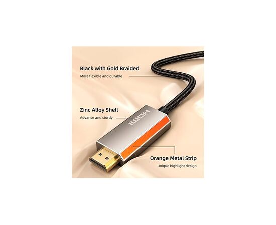 Кабель мультимедийный USB-C to HDMI 2.0m Cabletime (CA914258), изображение 5 Кабель мультимедийный USB-C to HDMI 2.0m Cabletime (CA914258), изображение 5