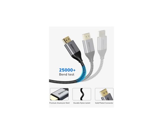 Кабель мультимедийный HDMI to HDMI 2.0m v2.1 Cabletime (CA914654), изображение 3 Кабель мультимедийный HDMI to HDMI 2.0m v2.1 Cabletime (CA914654), изображение 3