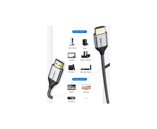 Кабель мультимедийный HDMI to HDMI 2.0m v2.1 Cabletime (CA914654), изображение 4 Кабель мультимедийный HDMI to HDMI 2.0m v2.1 Cabletime (CA914654), изображение 4
