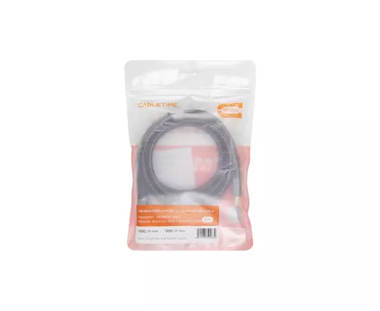 Кабель мультимедийный DisplayPort to DisplayPort 2.0m V2.1 Cabletime (CA914241), изображение 4 Кабель мультимедийный DisplayPort to DisplayPort 2.0m V2.1 Cabletime (CA914241), изображение 4