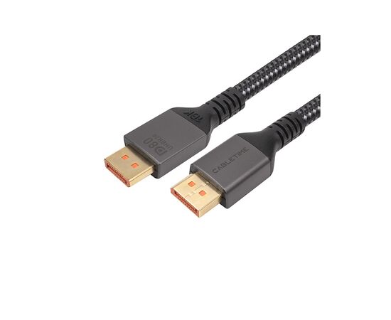 Кабель мультимедийный DisplayPort to DisplayPort 2.0m V2.1 Cabletime (CA914241)