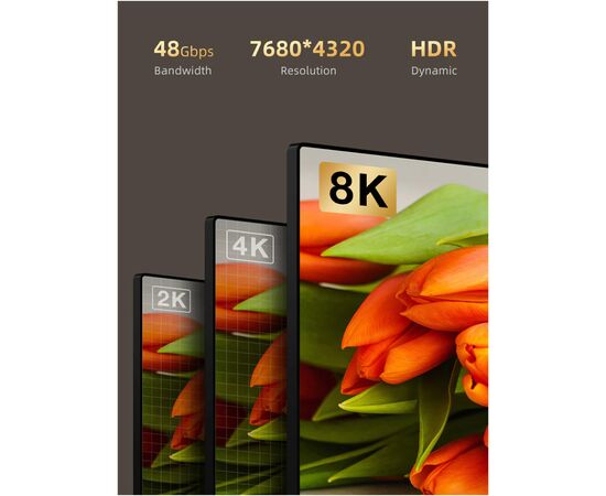 Кабель мультимедийный HDMI to HDMI 30.0m v2.1 AOC Cabletime (CA914050), изображение 3 Кабель мультимедийный HDMI to HDMI 30.0m v2.1 AOC Cabletime (CA914050), изображение 3