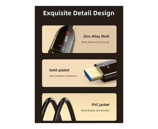 Кабель мультимедийный HDMI to HDMI 30.0m v2.1 AOC Cabletime (CA914050), изображение 5 Кабель мультимедийный HDMI to HDMI 30.0m v2.1 AOC Cabletime (CA914050), изображение 5