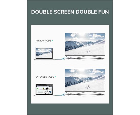 Кабель мультимедийный mini DisplayPort to HDMI 1.8m Cabletime (CA914586), изображение 4 Кабель мультимедийный mini DisplayPort to HDMI 1.8m Cabletime (CA914586), изображение 4