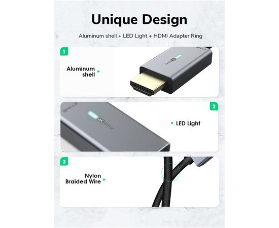 Кабель мультимедийный mini DisplayPort to HDMI 1.8m Cabletime (CA914586), изображение 5 Кабель мультимедийный mini DisplayPort to HDMI 1.8m Cabletime (CA914586), изображение 5