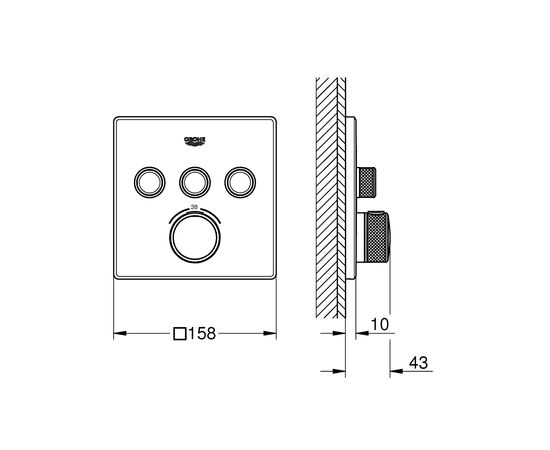 Смеситель Grohe GRT SmartControl (29126000), изображение 4 Смеситель Grohe GRT SmartControl (29126000), изображение 4
