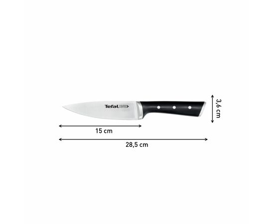Кухонный нож Tefal Ice Force, 15см, нержавіюча сталь, пластик (K2320324), изображение 3 Кухонный нож Tefal Ice Force, 15см, нержавіюча сталь, пластик (K2320324), изображение 3