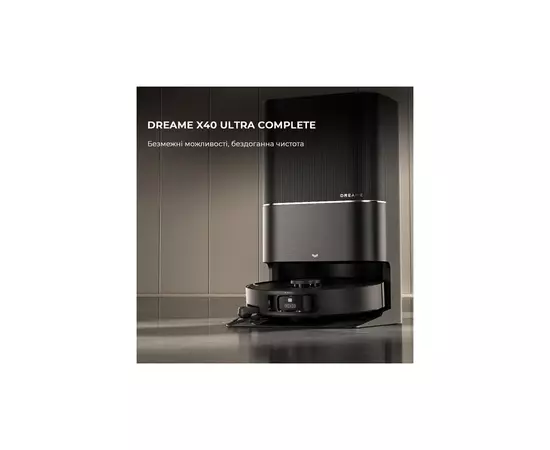Пылесос Dreame Bot X40 Ultra Complete Black (RLX63CE-2-Bl), изображение 2 Пылесос Dreame Bot X40 Ultra Complete Black (RLX63CE-2-Bl), изображение 2