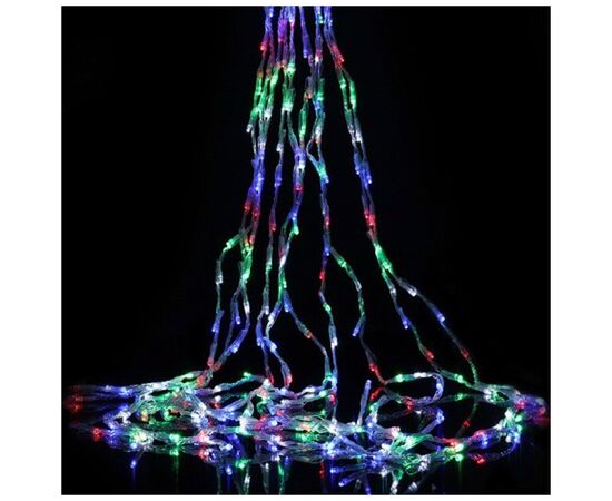 Гирлянда ColorWay Каскад LED 126 9 x 1.5 м 8 функций разноцветная USB (CW-G-126L91CUMC), изображение 3 Гирлянда ColorWay Каскад LED 126 9 x 1.5 м 8 функций разноцветная USB (CW-G-126L91CUMC), изображение 3