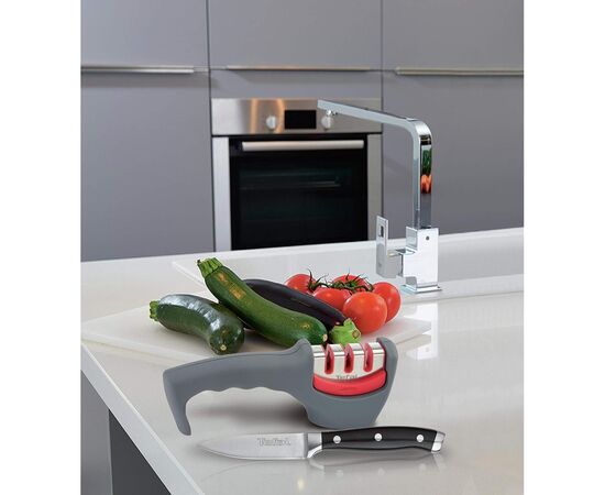 Точило для ножів Tefal Fresh Kitchen, нержавіюча сталь, пластик, сірий (K2090514), зображення 6 Точило для ножів Tefal Fresh Kitchen, нержавіюча сталь, пластик, сірий (K2090514), зображення 6