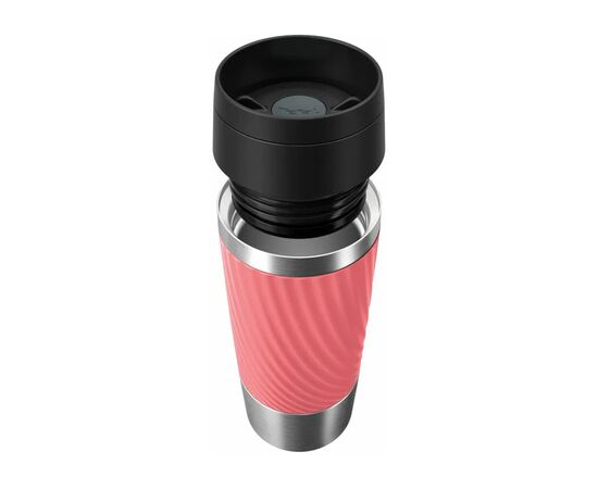 Термокружка Tefal Travel Mug Classic Twist, 360мл, нержавіюча сталь, кораловий (N2024410), изображение 3 Термокружка Tefal Travel Mug Classic Twist, 360мл, нержавіюча сталь, кораловий (N2024410), изображение 3