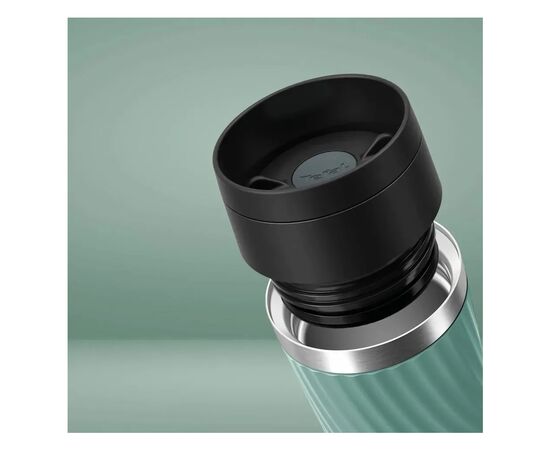Термокружка Tefal Travel Mug Classic Twist, 360мл, нержавіюча сталь, зелений (N2024310), изображение 10 Термокружка Tefal Travel Mug Classic Twist, 360мл, нержавіюча сталь, зелений (N2024310), изображение 10