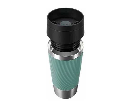 Термокружка Tefal Travel Mug Classic Twist, 360мл, нержавіюча сталь, зелений (N2024310), изображение 2 Термокружка Tefal Travel Mug Classic Twist, 360мл, нержавіюча сталь, зелений (N2024310), изображение 2