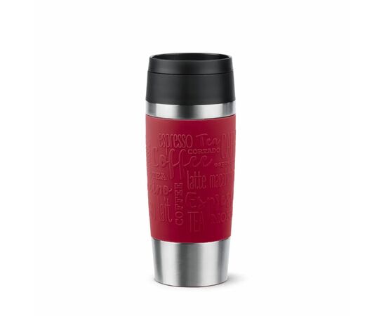 Термокружка Tefal Travel Mug Classic, 360мл, нержавіюча сталь, червоний (N2020410)