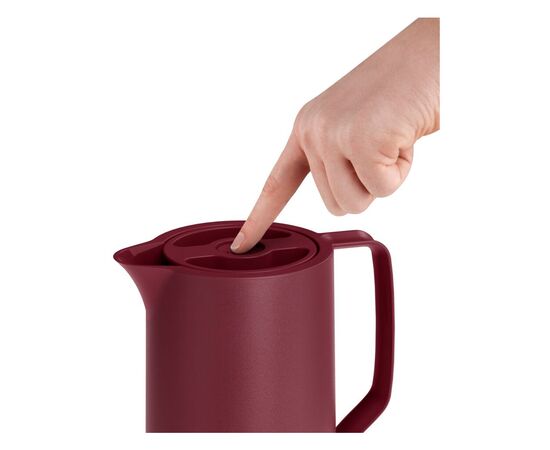 Термос Tefal Motiva, 1л, пластик, скло, бордовий (N4170210), изображение 3 Термос Tefal Motiva, 1л, пластик, скло, бордовий (N4170210), изображение 3