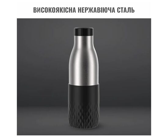 Термос Tefal Bludrop, 700мл, нержавіюча сталь, чорний (N3111110), изображение 6 Термос Tefal Bludrop, 700мл, нержавіюча сталь, чорний (N3111110), изображение 6