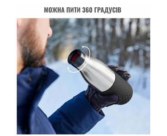 Термос Tefal Bludrop, 700мл, нержавіюча сталь, чорний (N3111110), изображение 8 Термос Tefal Bludrop, 700мл, нержавіюча сталь, чорний (N3111110), изображение 8